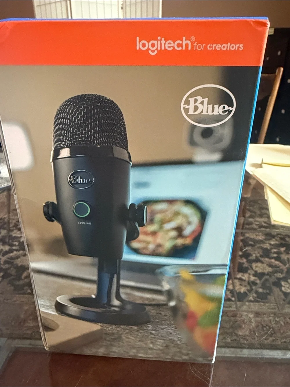 Logitech Blue Yeti Nano USB Microphone — Black with Blue and Green Accents- NIB